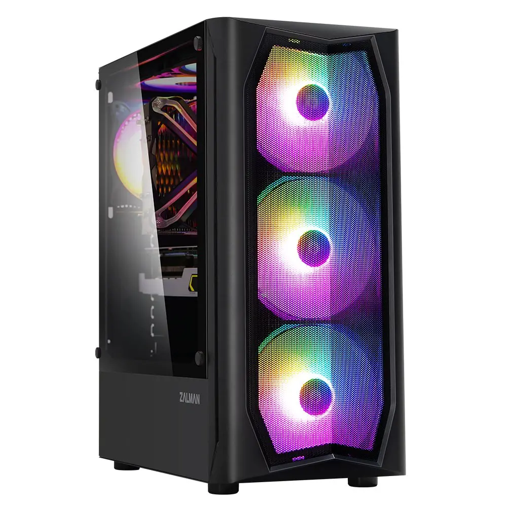 Zalman Κουτί υπολογιστή Case ATX - N4 - RGB, Tempered Glass