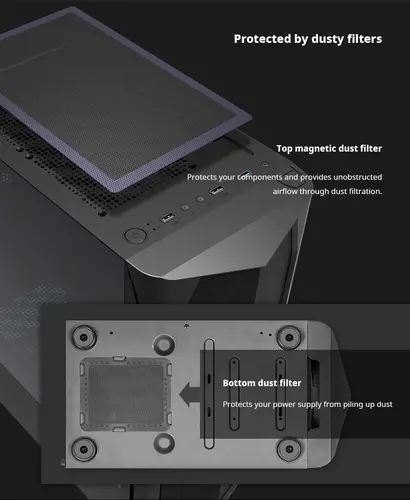 Zalman Κουτί υπολογιστή Case ATX - N4 - RGB, Tempered Glass - 11
