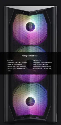 Zalman Carcasă PC Case ATX - N4 - RGB, Tempered Glass - 14