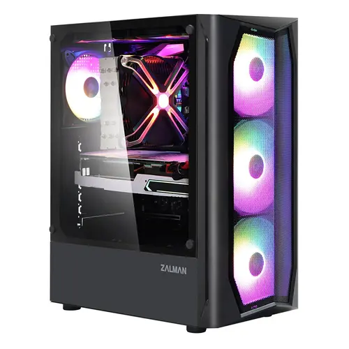 Zalman Κουτί υπολογιστή Case ATX - N4 - RGB, Tempered Glass - 3