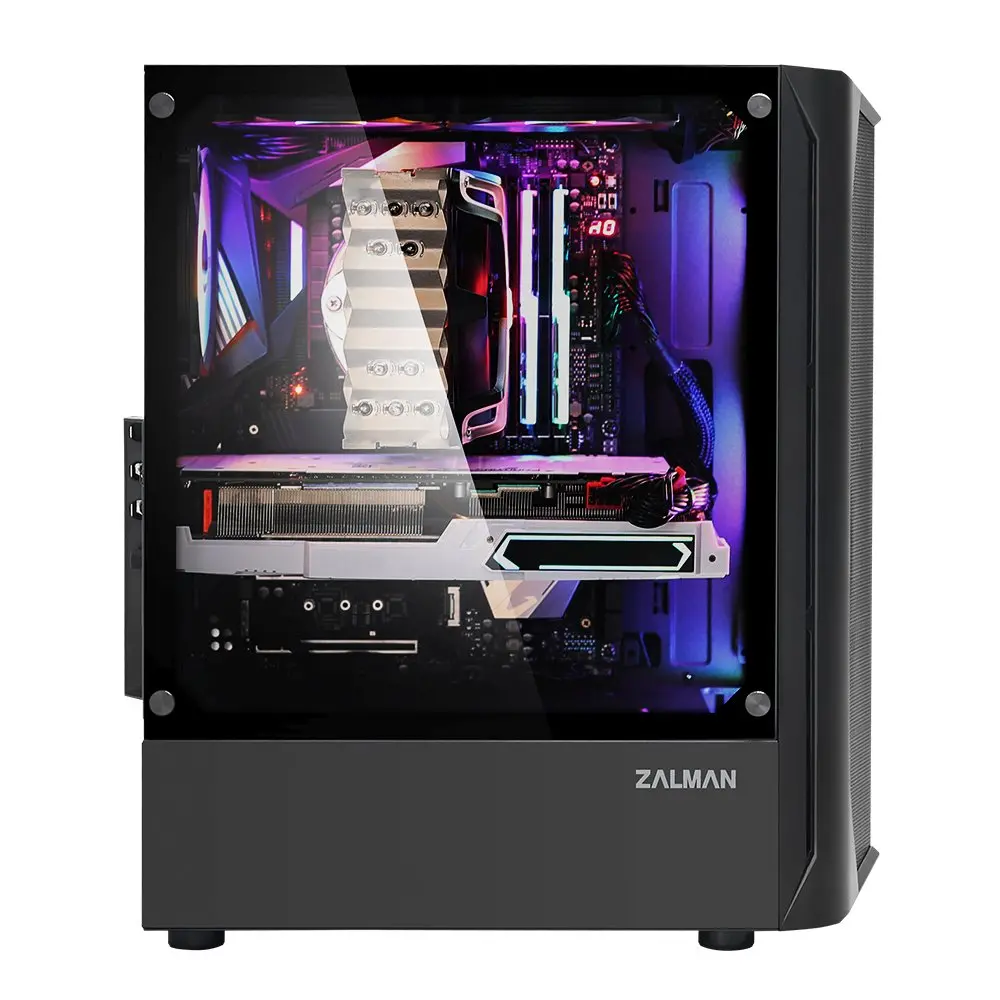 Zalman Κουτί υπολογιστή Case ATX - N4 - RGB, Tempered Glass - image 3