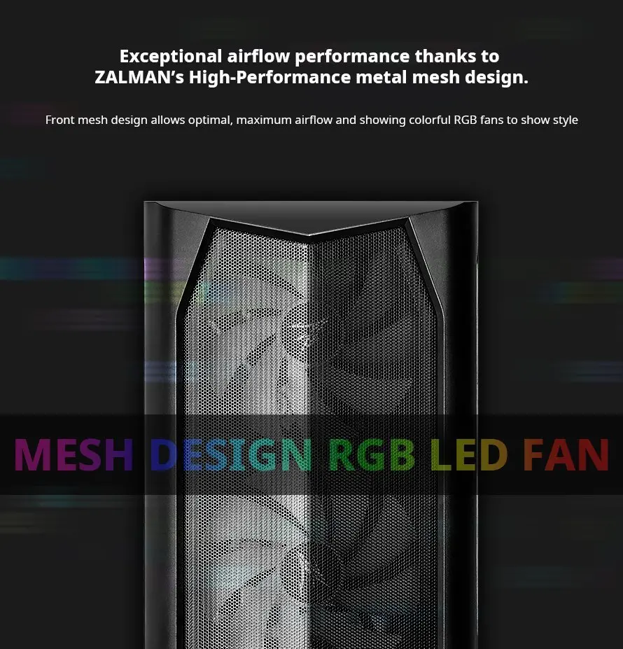 Zalman Κουτί υπολογιστή Case ATX - N4 - RGB, Tempered Glass - image 5