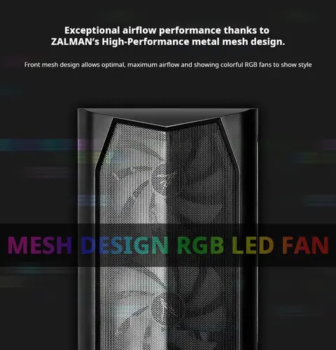 Zalman Κουτί υπολογιστή Case ATX - N4 - RGB, Tempered Glass - 6