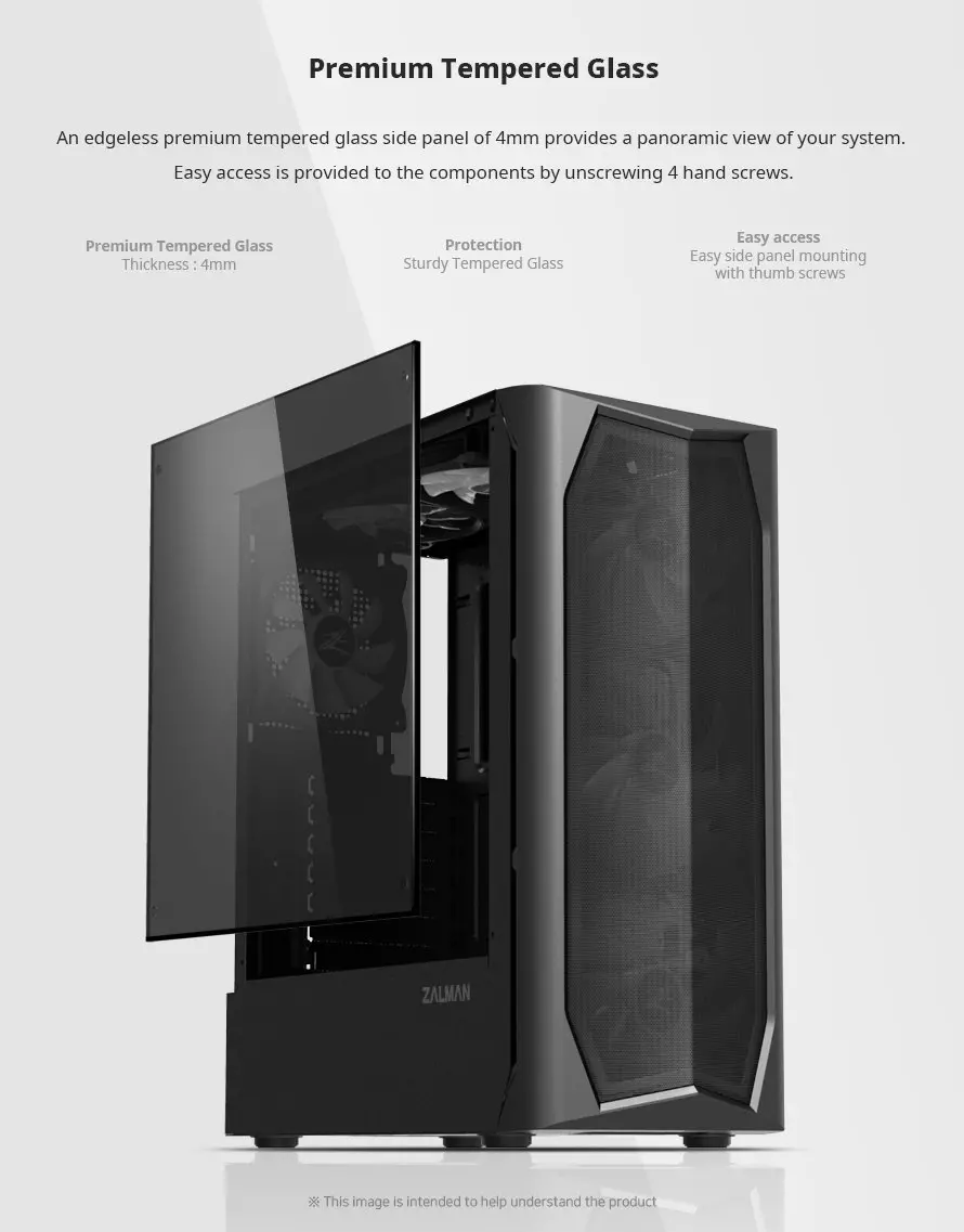 Zalman Carcasă PC Case ATX - N4 - RGB, Tempered Glass - image 8