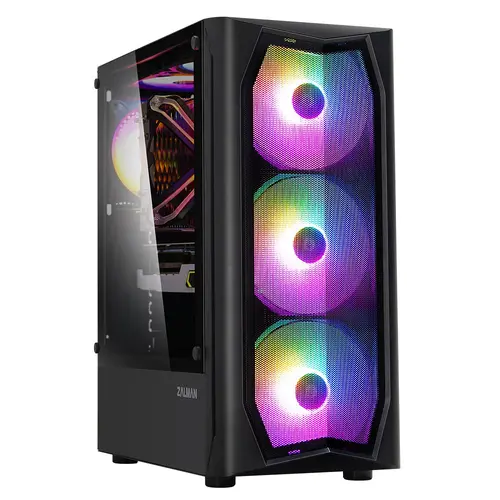Zalman Κουτί υπολογιστή Case ATX - N4 - RGB, Tempered Glass - 1