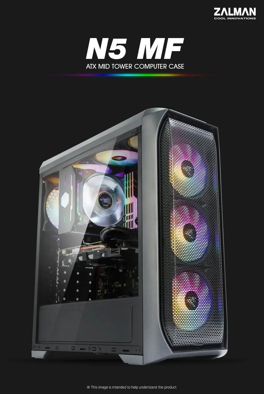 Zalman кутия за компютър Case ATX - N5 MF - 4 x 120mm Fixed RGB - image 2