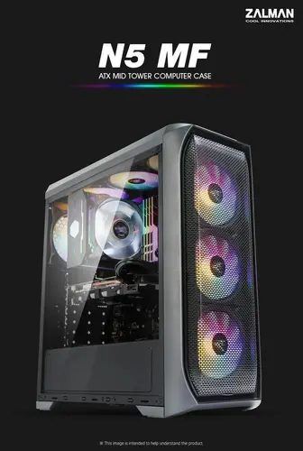 Zalman кутия за компютър Case ATX - N5 MF - 4 x 120mm Fixed RGB - image 2