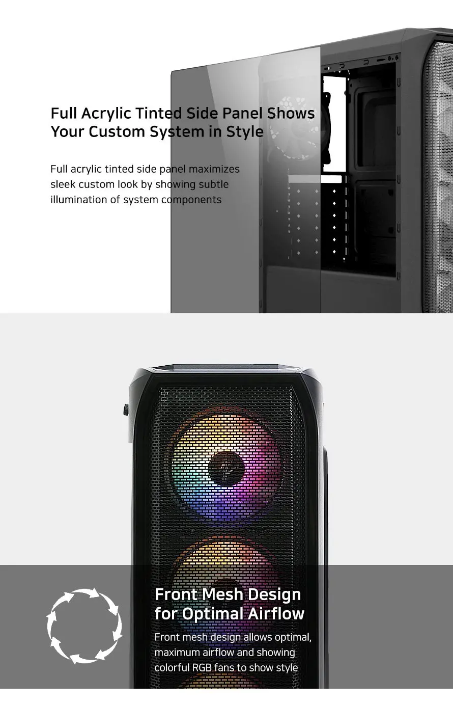 Zalman кутия за компютър Case ATX - N5 MF - 4 x 120mm Fixed RGB - image 4