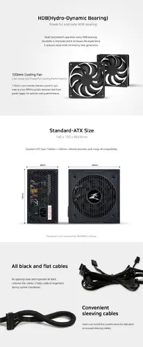 Zalman sursă de alimentare PSU MegaMax 700W 80+ ZM700-TXII - 14