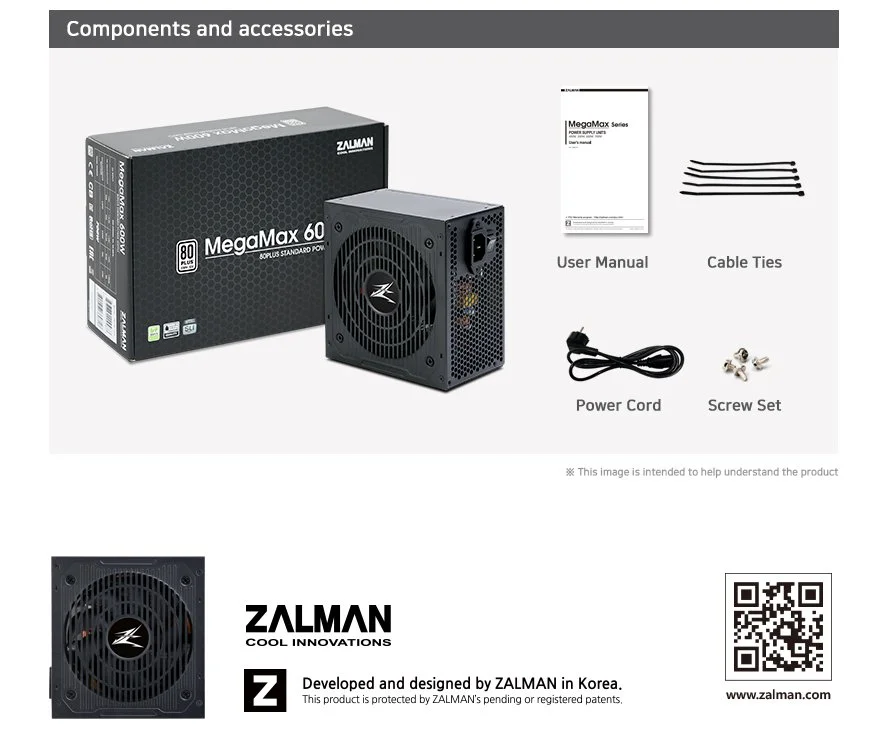 Zalman захранване PSU MegaMax 600W 80+ ZM600-TXII - image 6