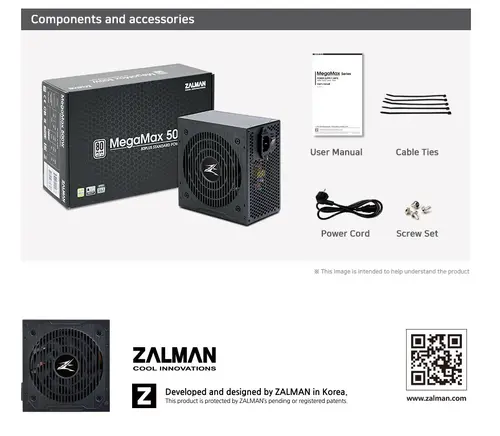 Zalman захранване PSU MegaMax 500W 80+ ZM500-TXII - image 6