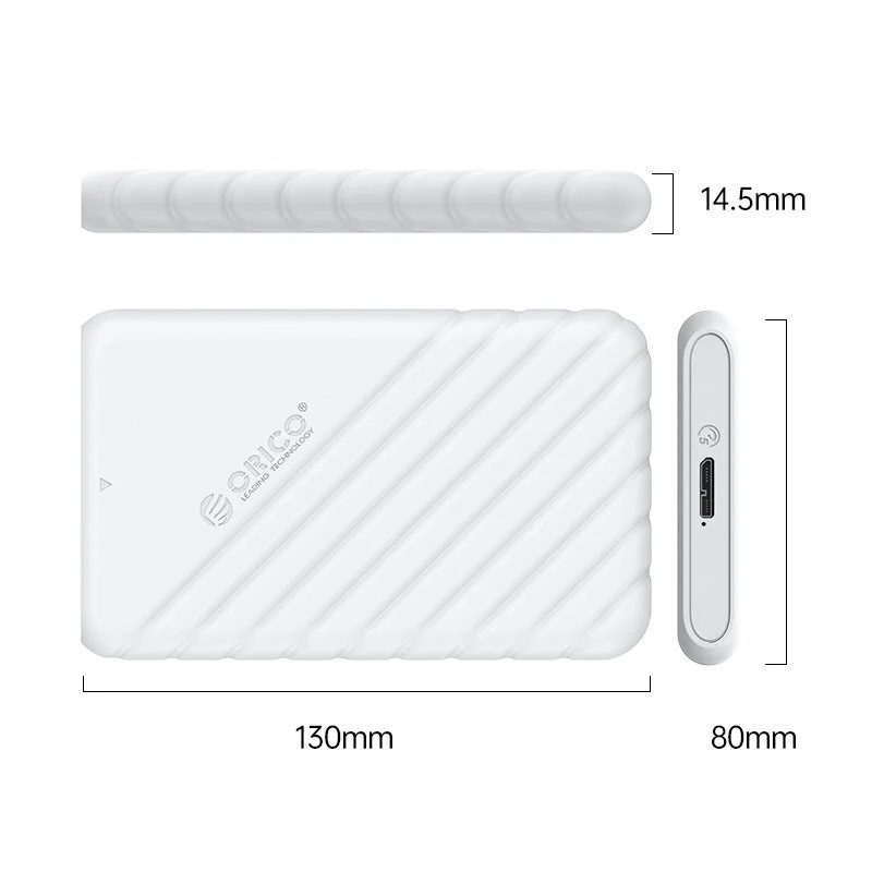 Orico кутия за диск Storage - Case - 2.5 inch USB3.0 WHITE - 25PW1-U3-WH - image 1