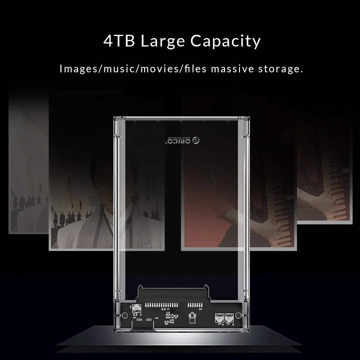 Orico външна кутия за диск Storage - Case - 2.5 inch 5Gbps Type-C Transparent - 2139C3-G2-CR-EP - image 11