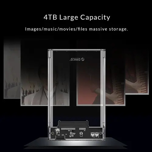 Orico външна кутия за диск Storage - Case - 2.5 inch 5Gbps Type-C Transparent - 2139C3-G2-CR-EP - image 11
