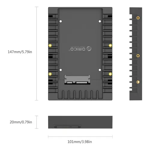 Orico кади за харддиск HDD Caddy 2.5-to-3.5 inch - 1125SS-V1-BK-BP - image 4