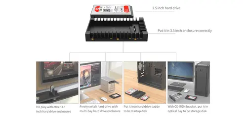Orico θήκη σκληρού δίσκου HDD Caddy 2.5-to-3.5 inch - 1125SS-V1-BK-BP - 9
