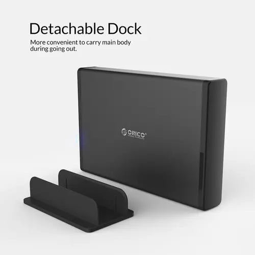 Orico кутия за диск Storage - Case - 3.5 inch Vertical, USB3.0, Power adapter, UASP, black - 7688U3-BK - 10
