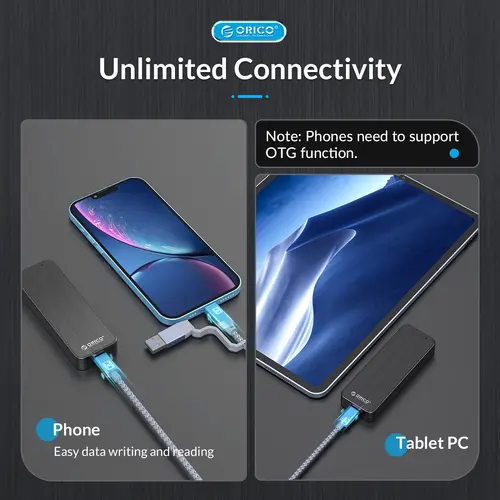 Orico външна кутия за диск Storage - Case - M.2 NVMe M key - USB3.1 Gen2 Type-C, 10Gbps - HM2-G2-BK - image 13