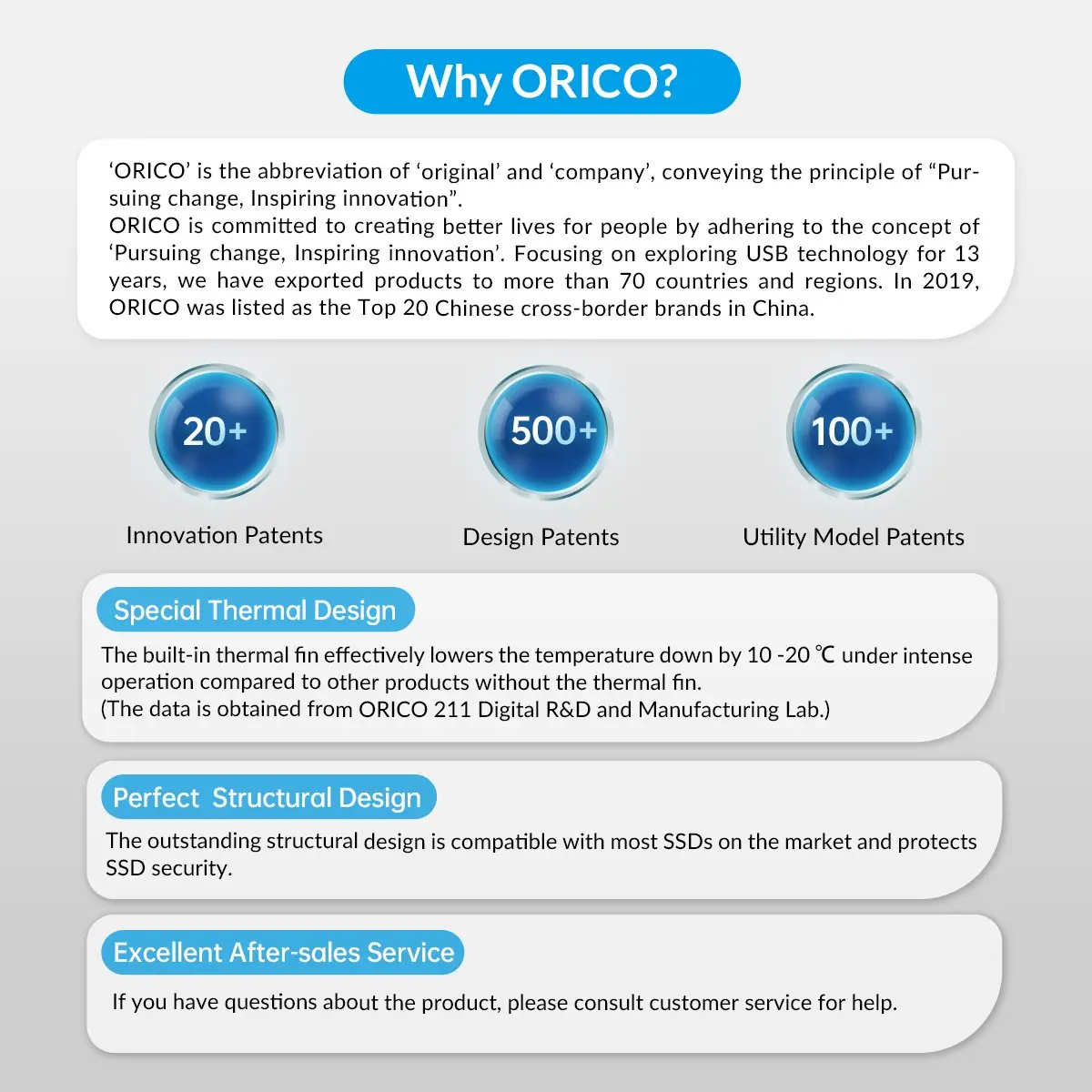 Orico carcasă externă pentru disk Storage - Case - M.2 NVMe M key - USB3.1 Gen2 Type-C, 10Gbps - HM2-G2-BK - image 23