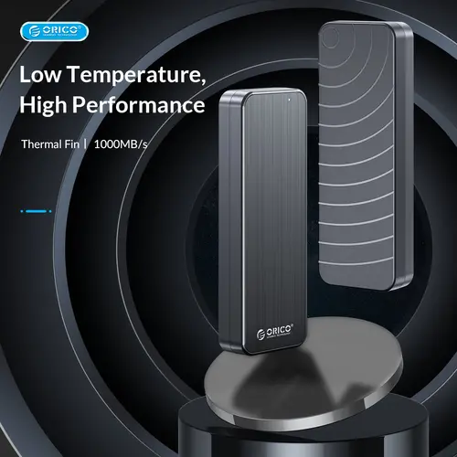 Orico външна кутия за диск Storage - Case - M.2 NVMe M key - USB3.1 Gen2 Type-C, 10Gbps - HM2-G2-BK - image 4