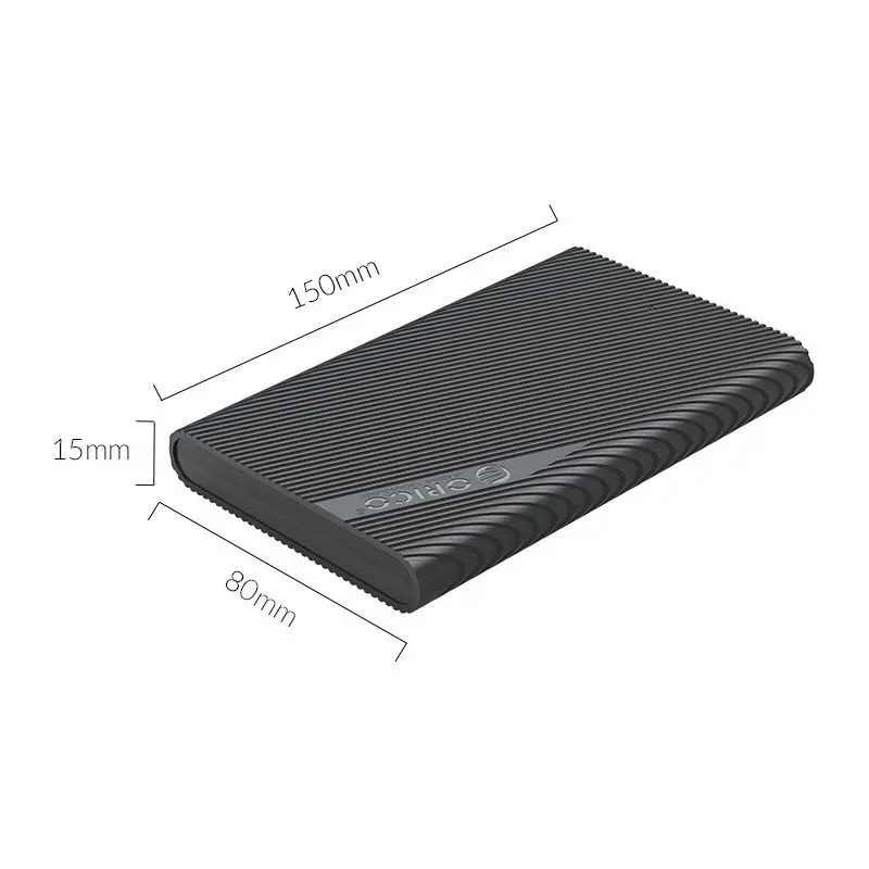 Orico εξωτερική θήκη δίσκου Storage - Case - 2.5 inch TYPE C Μαύρο - 2521C3-BK - image 4
