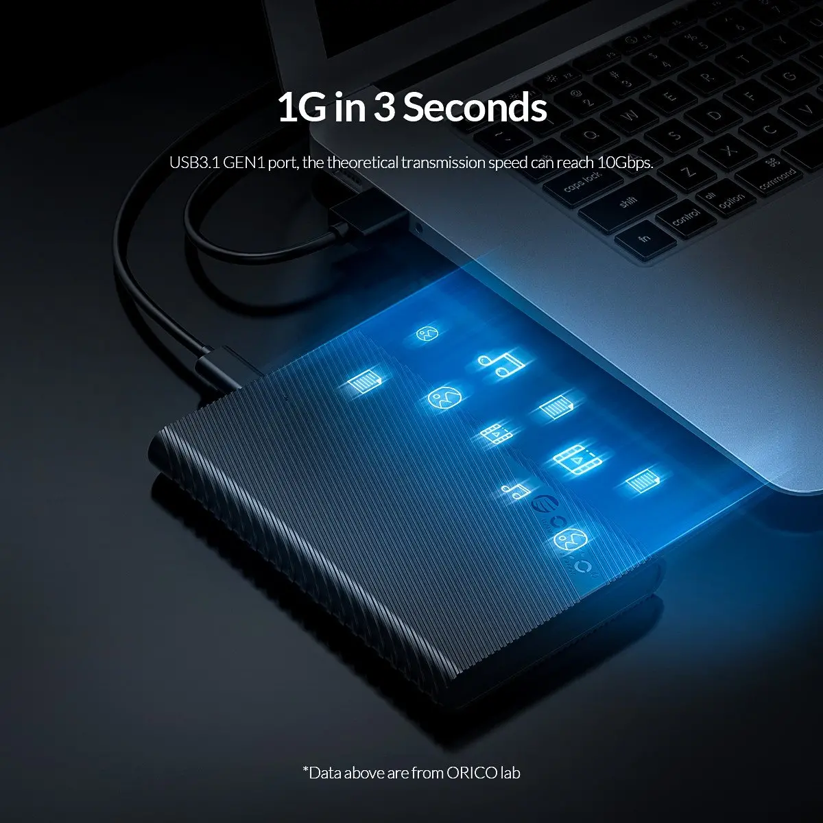 Orico carcasă externă pentru disk Storage - Case - 2.5 inch TYPE C Negru - 2521C3-BK - image 6