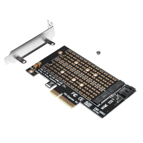 Makki Адаптер M2 SSD NVMe+SATA (M-key+B-key) to PCI Express 3.0 4x adapter - MAKKI-M2-PCIE-2X - image 10