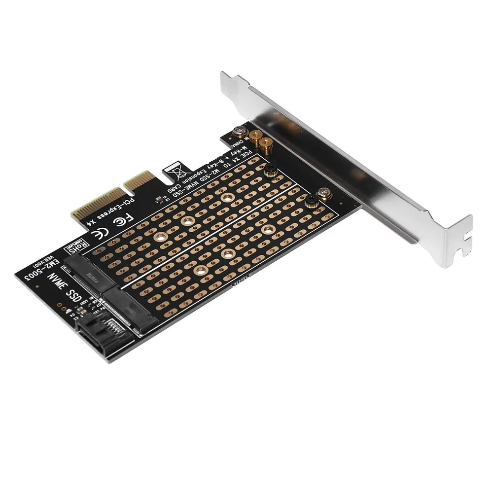 Makki Адаптер M2 SSD NVMe+SATA (M-key+B-key) to PCI Express 3.0 4x adapter - MAKKI-M2-PCIE-2X - image 4