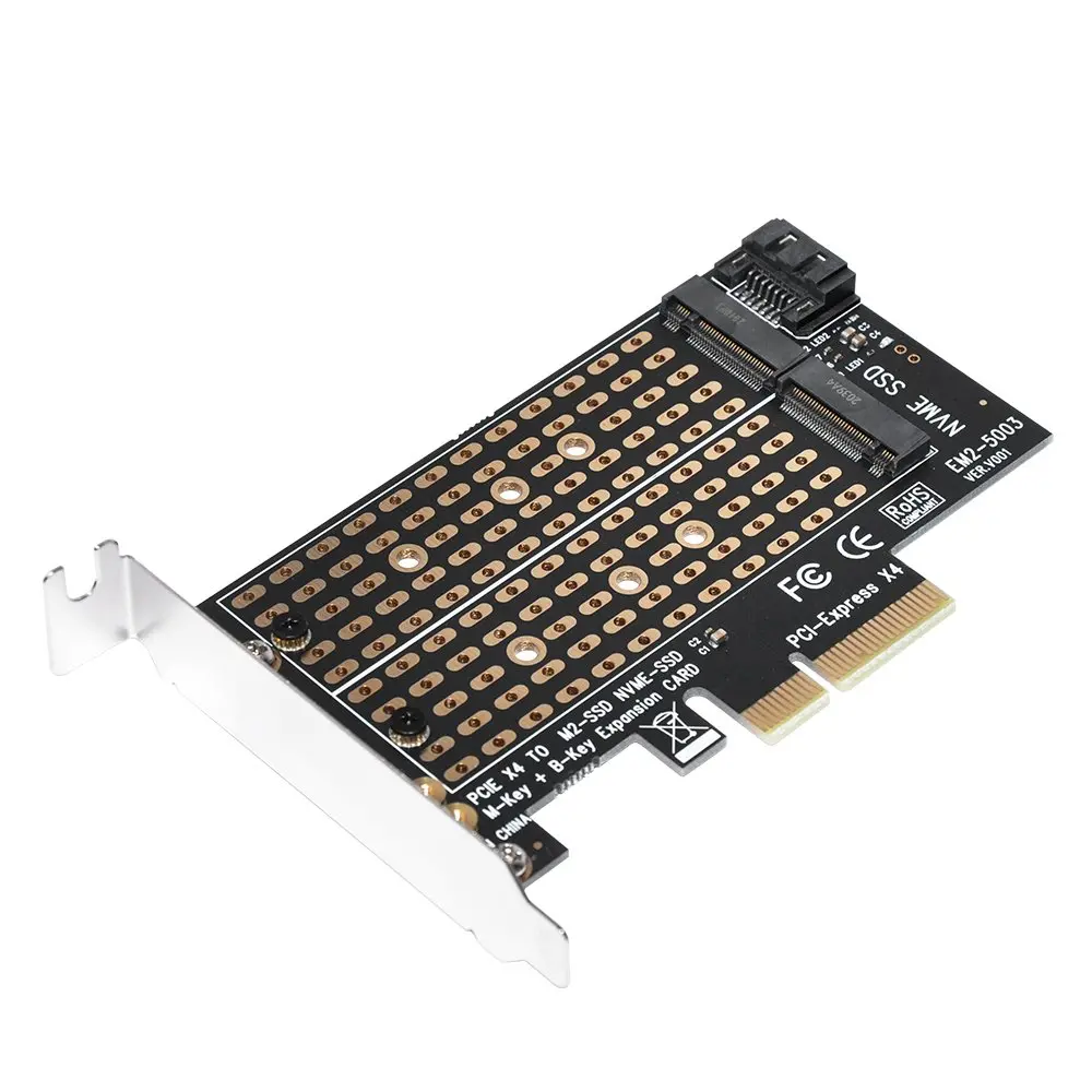 Makki Adaptor M2 SSD NVMe+SATA (M-key+B-key) la PCI Express 3.0 4x - MAKKI-M2-PCIE-2X - image 8