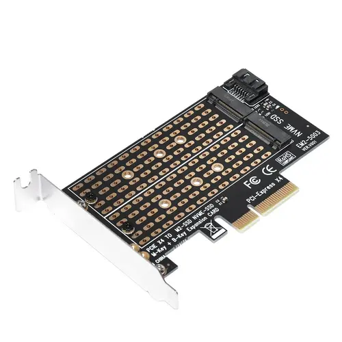 Makki Αντάπτορας M2 SSD NVMe+SATA (M-key+B-key) σε PCI Express 3.0 4x - MAKKI-M2-PCIE-2X - 9