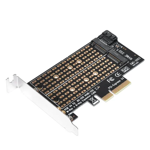 Makki Адаптер M2 SSD NVMe+SATA (M-key+B-key) to PCI Express 3.0 4x adapter - MAKKI-M2-PCIE-2X - image 8