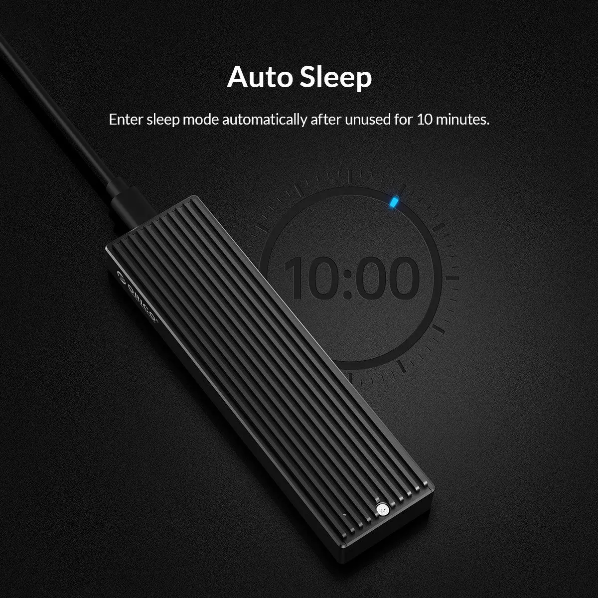Orico външна кутия за диск Storage - Case - M.2 NVMe M-key 10 Gbps - M2PV-C3-BK-BP - image 11
