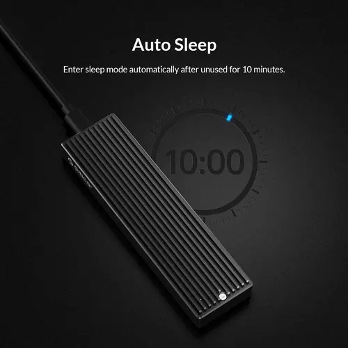 Orico εξωτερική θήκη δίσκου Storage - Case - M.2 NVMe M-key 10 Gbps - M2PV-C3-BK-BP - 12