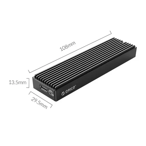 Orico εξωτερική θήκη δίσκου Storage - Case - M.2 NVMe M-key 10 Gbps - M2PV-C3-BK-BP - 6