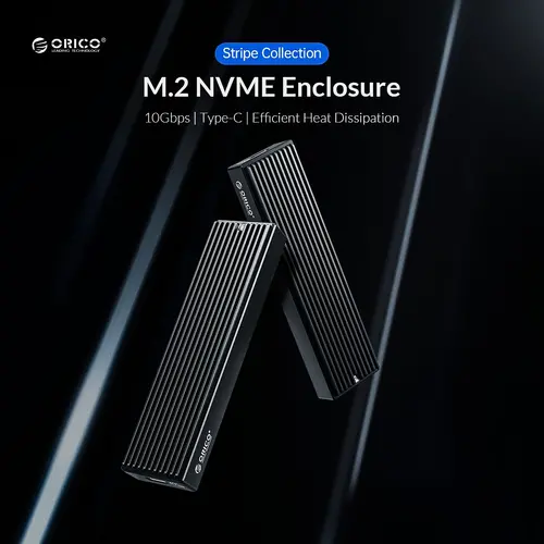 Orico carcasă externă pentru disc Storage - Case - M.2 NVMe M-key 10 Gbps - M2PV-C3-BK-BP - 7