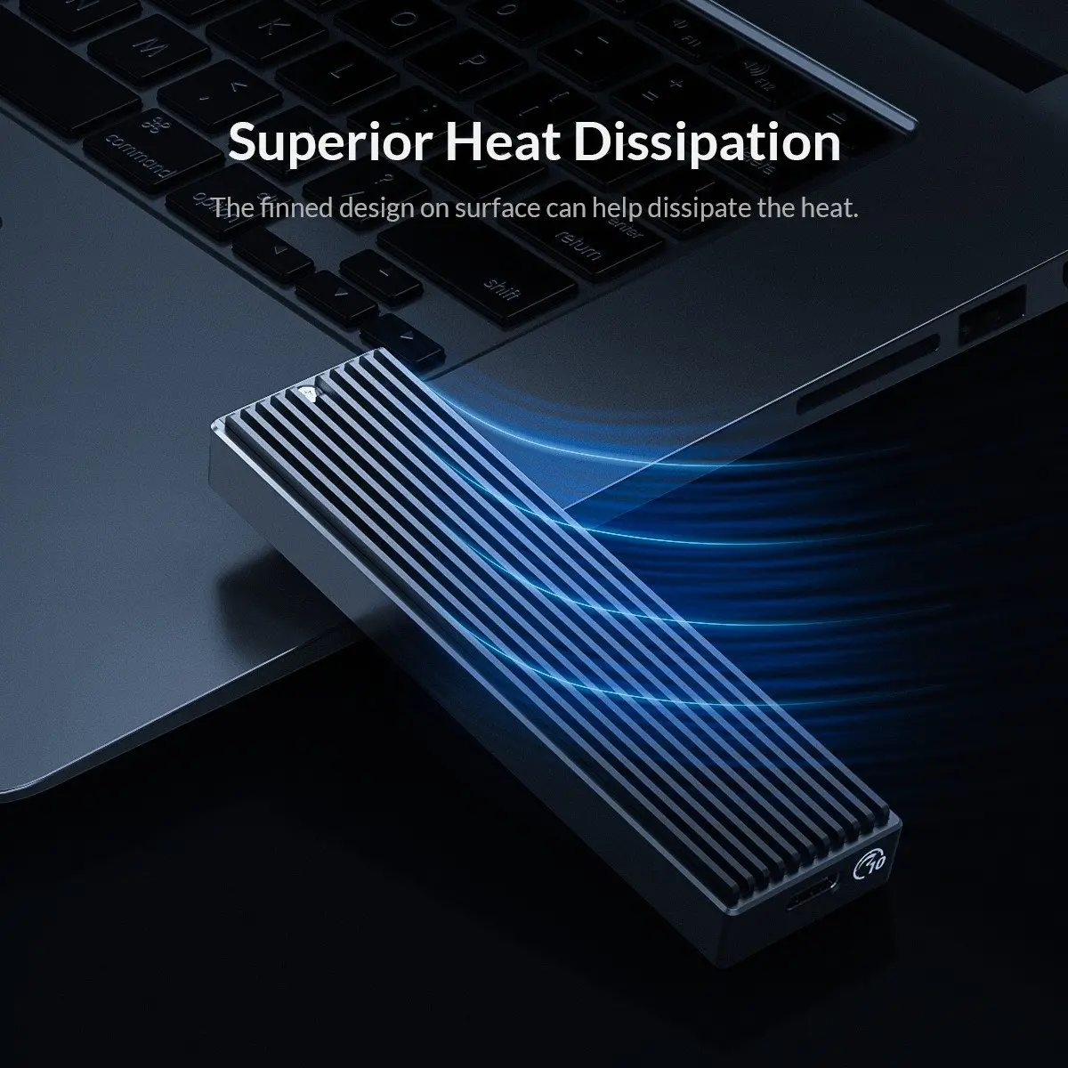 Orico carcasă externă pentru disc Storage - Case - M.2 NVMe M-key 10 Gbps - M2PV-C3-BK-BP - image 7