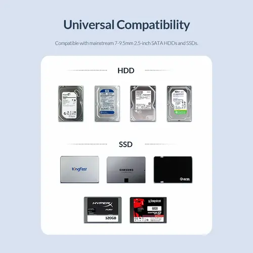 Orico кутия за диск Storage - Case - 2.5 inch USB3.0 - 2521U3-BK-EP - image 13