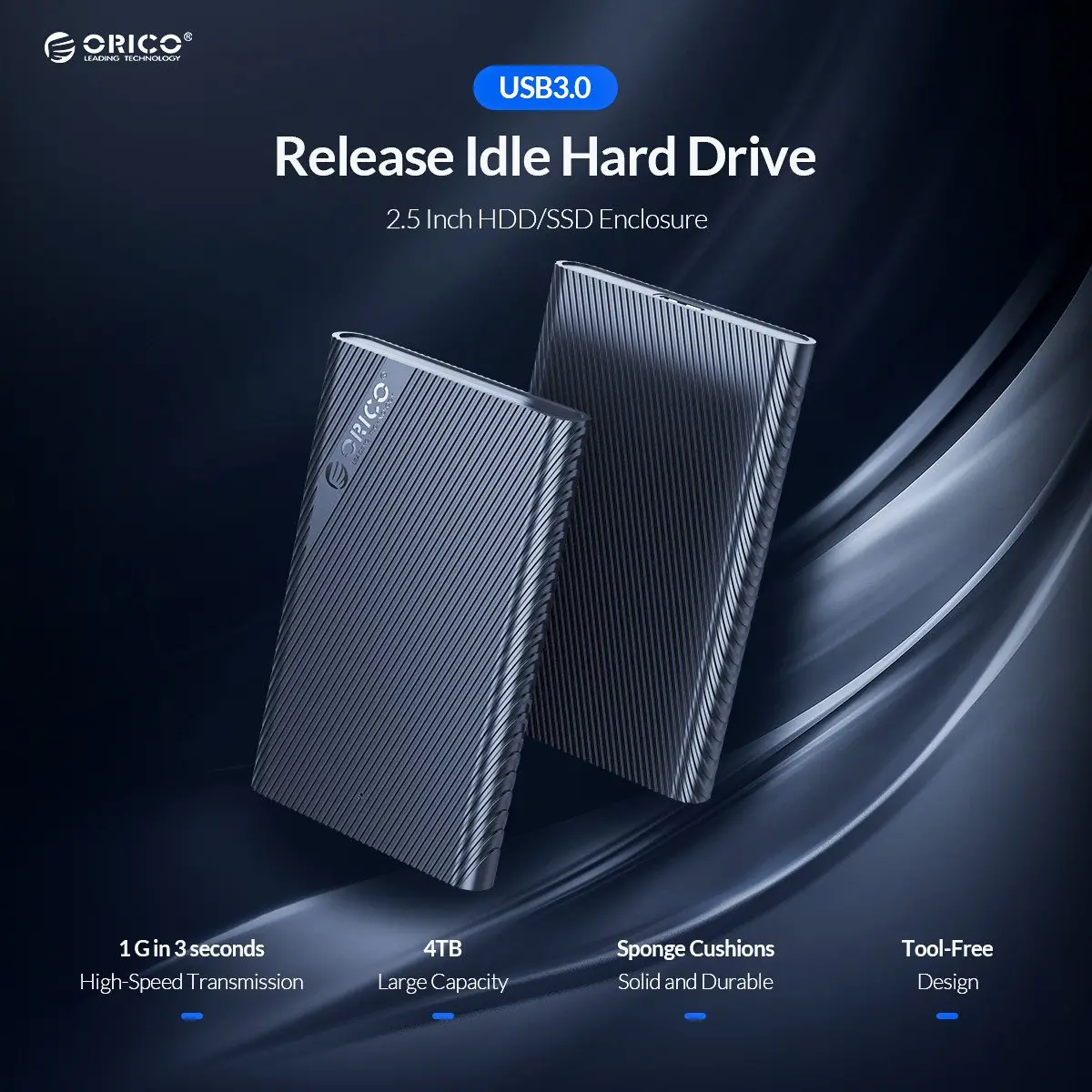 Orico carcasă pentru disc Storage - Case - 2.5 inch USB3.0 - 2521U3-BK-EP - image 6