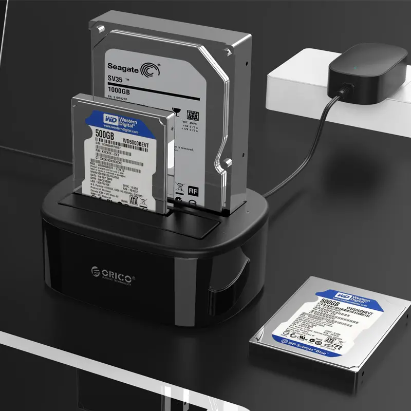 Orico докинг станция Storage - HDD/SSD Dock - 2 BAY Clone 2.5/3.5 USB3.0 - 6228US3-C - image 3