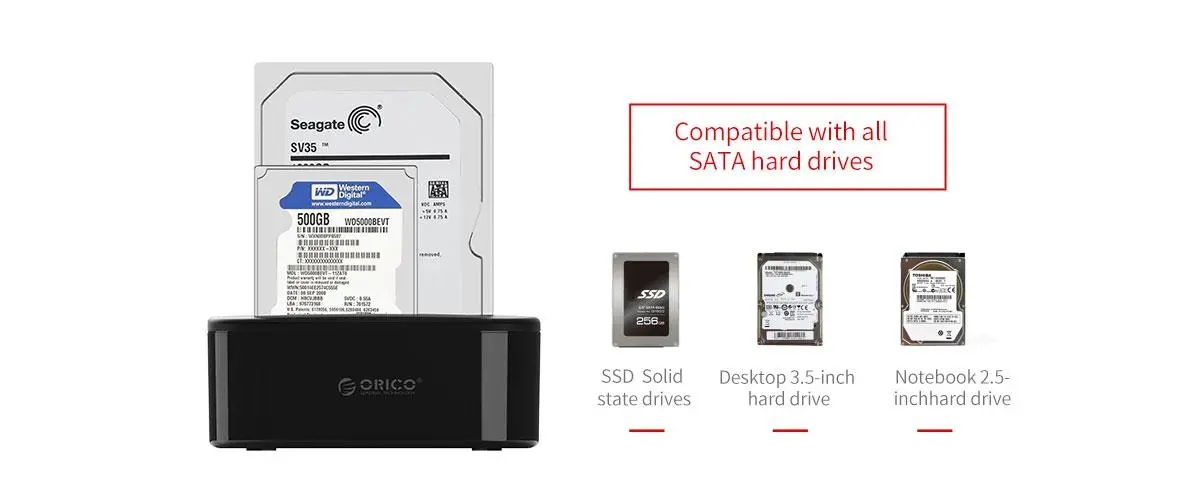 Orico σταθμός σύνδεσης Storage - HDD/SSD Dock - 2 BAY Clone 2.5/3.5 USB3.0 - 6228US3-C - image 5