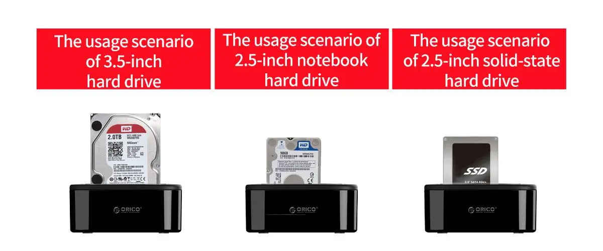 Orico докинг станция Storage - HDD/SSD Dock - 2 BAY Clone 2.5/3.5 USB3.0 - 6228US3-C - image 6