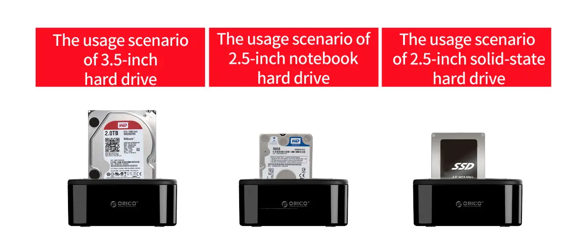 Orico stație de andocare Storage - HDD/SSD Dock - 2.5 and 3.5 inch USB3.0 - 6218US3 - image 6