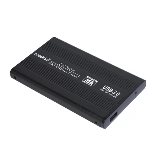 Makki Carcasă externă pentru hard disk External Case 2.5" SATA USB3.0 Aluminiu Negru - 1