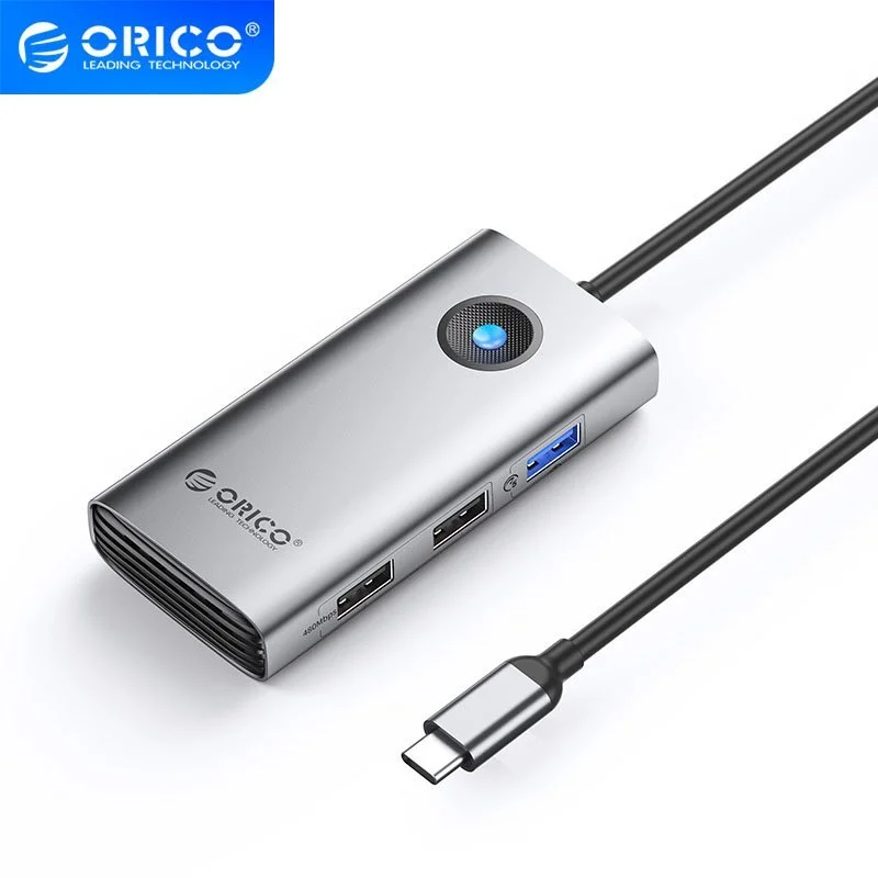 Orico докинг станция Docking Station Type-C Power Distribution 60w - PW11-5P-GY-EP - HDMI, USB3.0 x1, USB2.0 x1