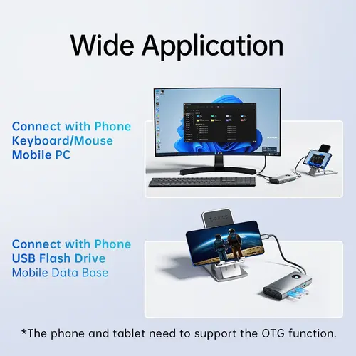 Orico stație de andocare Docking Station Type-C Power Distribution 60w - PW11-5P-GY-EP - HDMI, USB3.0 x1, USB2.0 x1 - 13