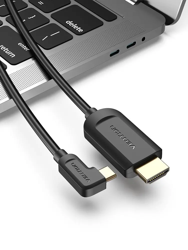 Vention Кабел Type-C to HDMI Cable Right Angle 1.5M Black - CGVBG - image 11