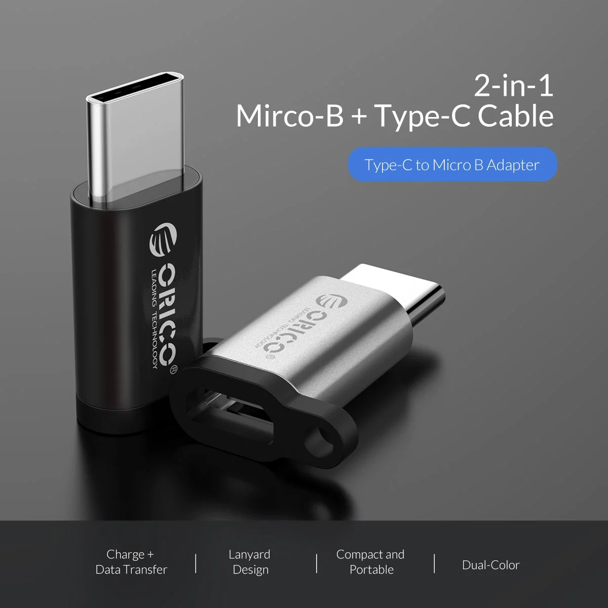 Orico преходник Adapter OTG -  USB Micro B to Type-C - CBT-MT01-SV - image 6