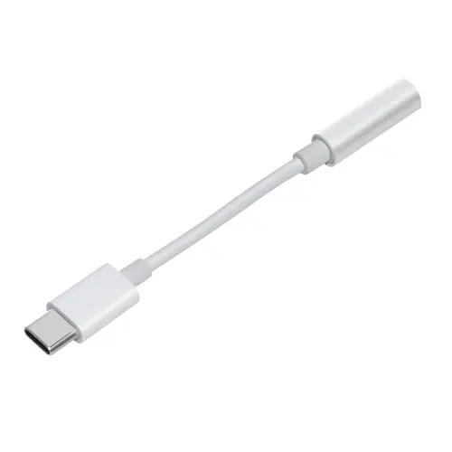Makki Adaptor Type-C M la mufă audio jack 3.5mm 4P F, Alb - MAKKI-CBL-C-AUDIO-WH - 2