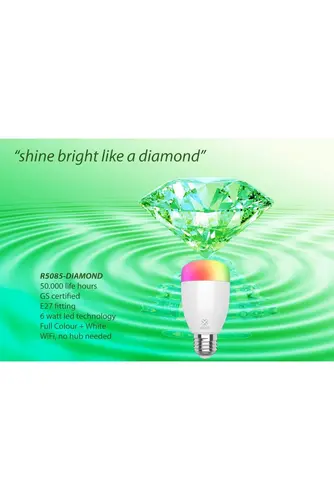 Woox смарт крушка Light - R5085 - WiFi Smart E27 LED Bulb RGB+White, 6W/40W, 500lm - image 2