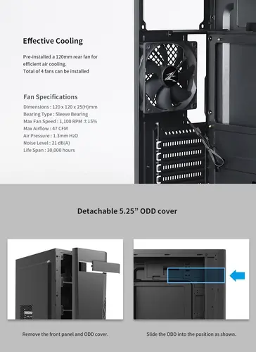 Zalman κουτί υπολογιστή Case ATX - T8 - RGB - 6